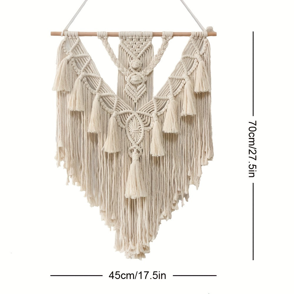 Macrame Wall Hanging | Handcrafted Bohemian Woven Tapestry Decor