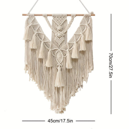 Macrame Wall Hanging | Handcrafted Bohemian Woven Tapestry Decor