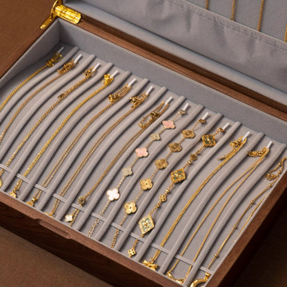 Solid Walnut Necklace Storage Box