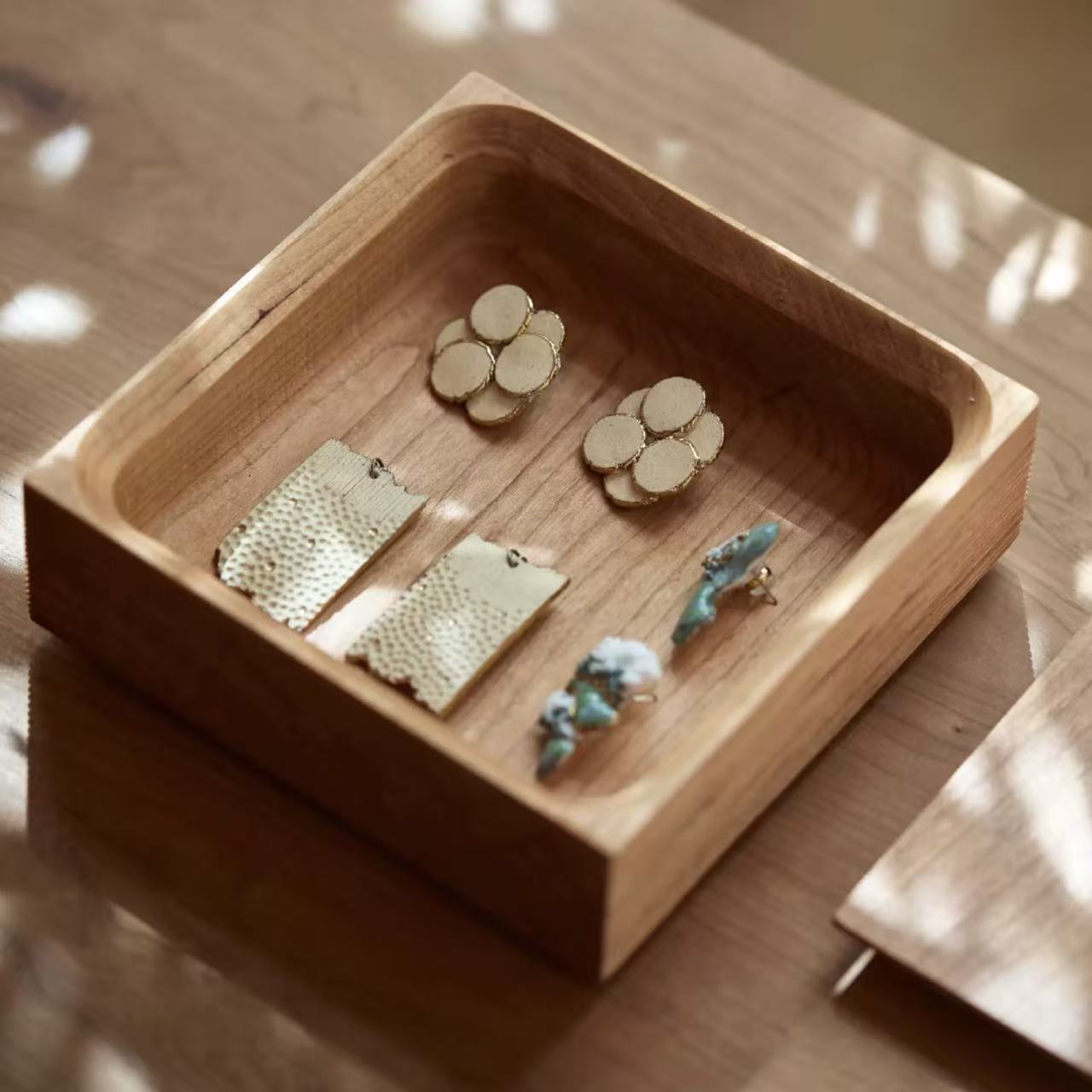 Solid Walnut Desktop Storage Box