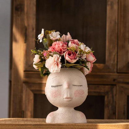 Sleeping Face Planter Vase