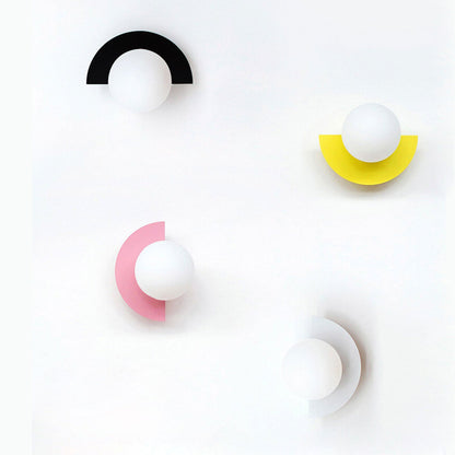 Colorful Wall Sconce | Minimalist Glass Sphere Design