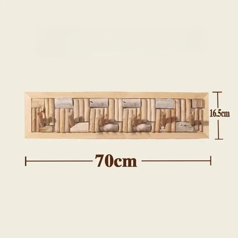 Wood Peg Rail Wall Coat Rack