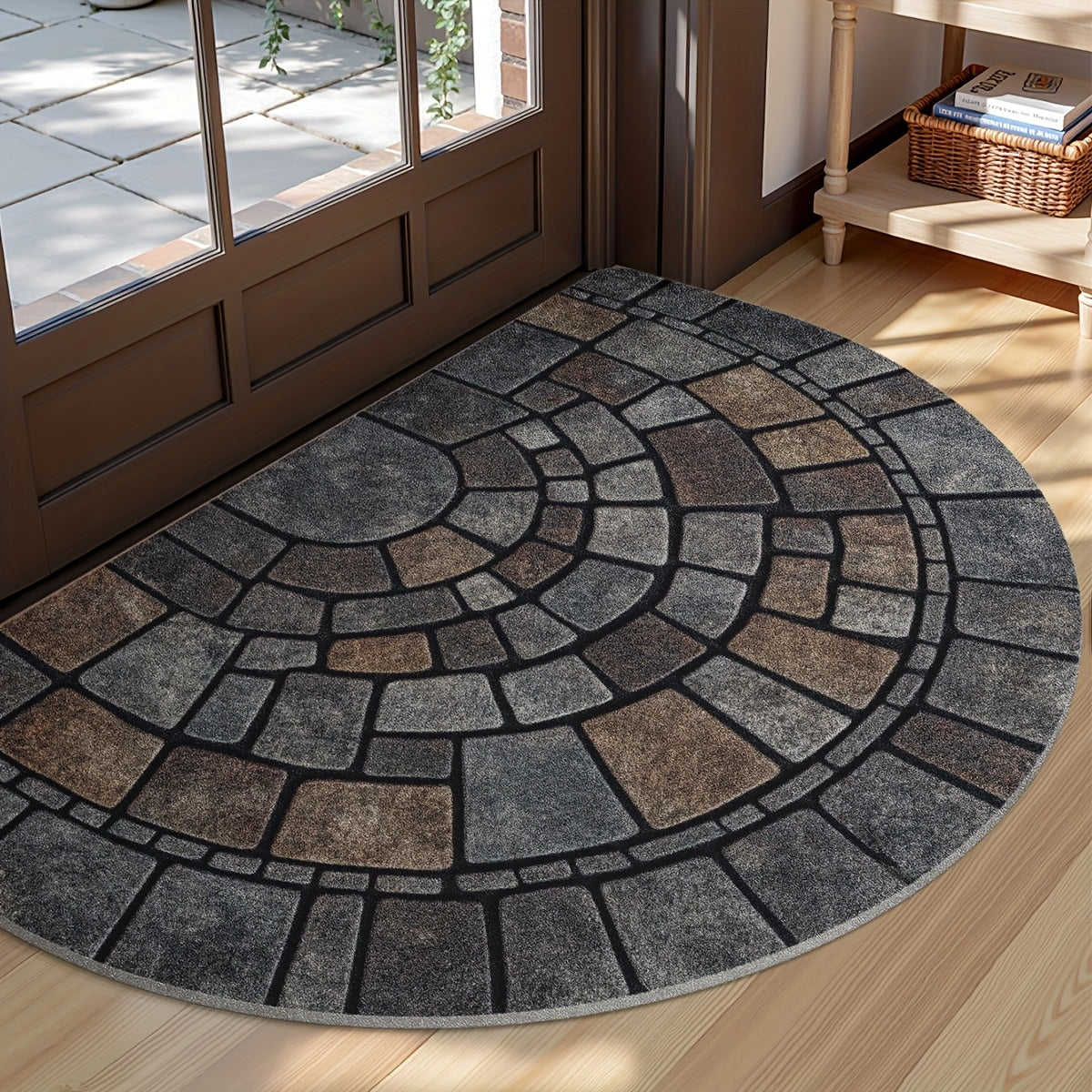 Half Moon Mosaic Door Mat