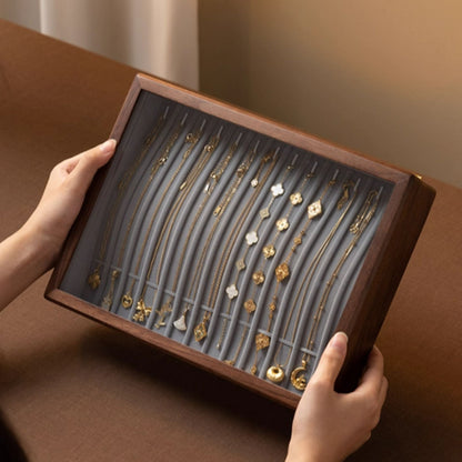 Solid Walnut Necklace Storage Box