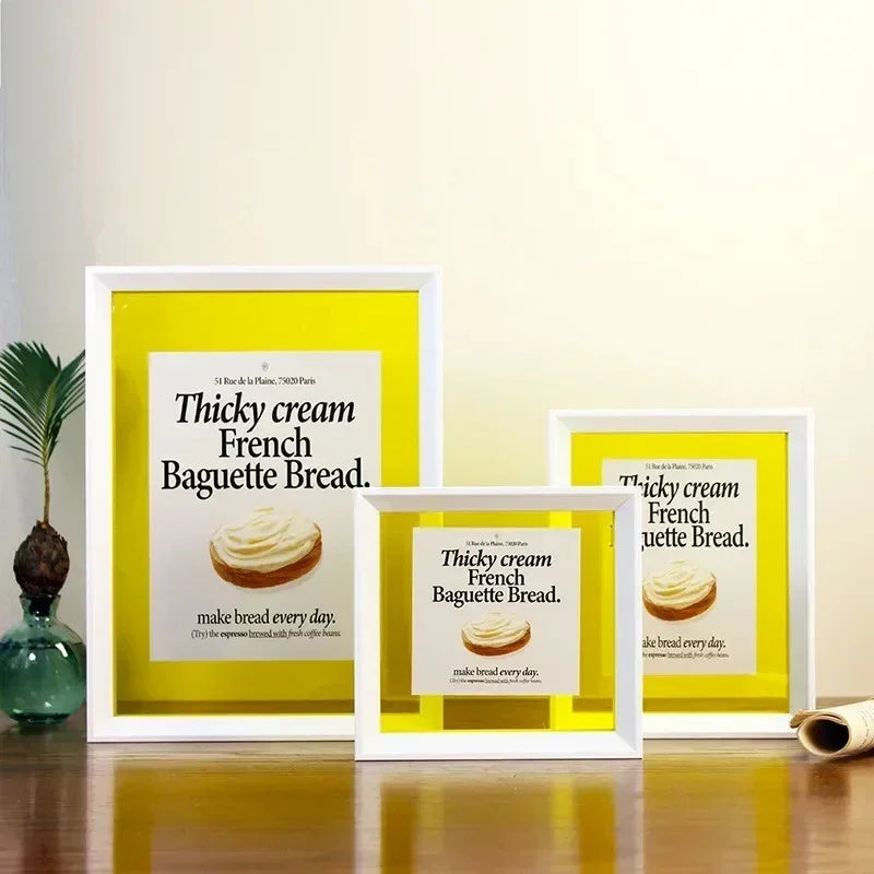 Floating Acrylic Solid Block Photo Frame