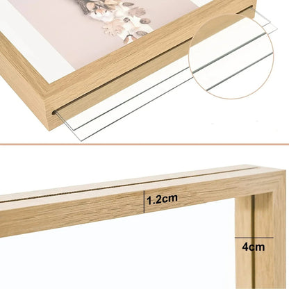 Solid Wood Gallery-Inspired Display Photo Frame
