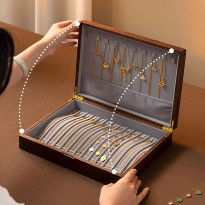Solid Walnut Necklace Storage Box