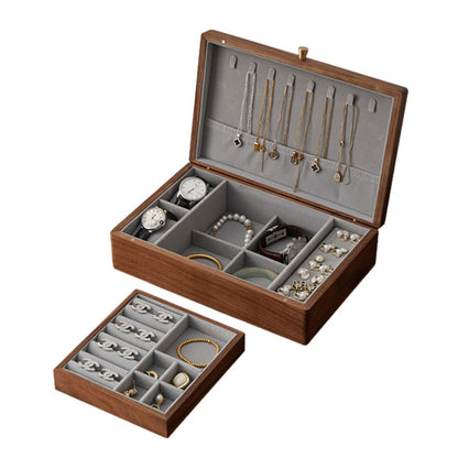 Walnut Jewelry Box with Lift Out Tray