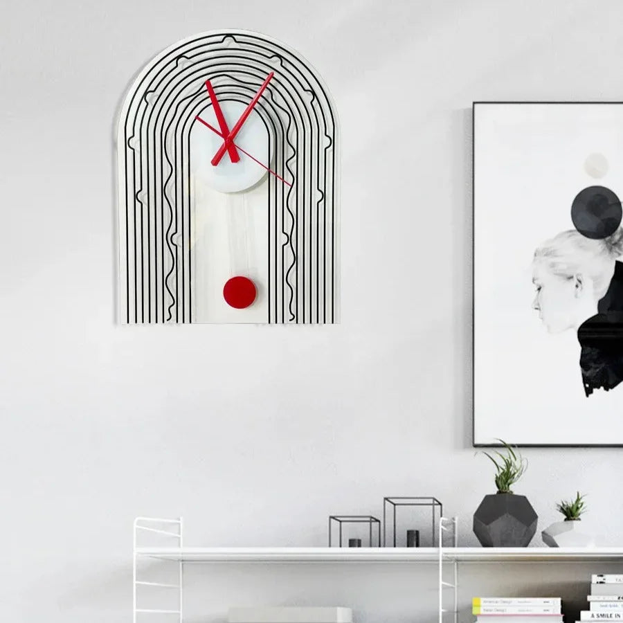 Curved Hook Accent Wall Clock