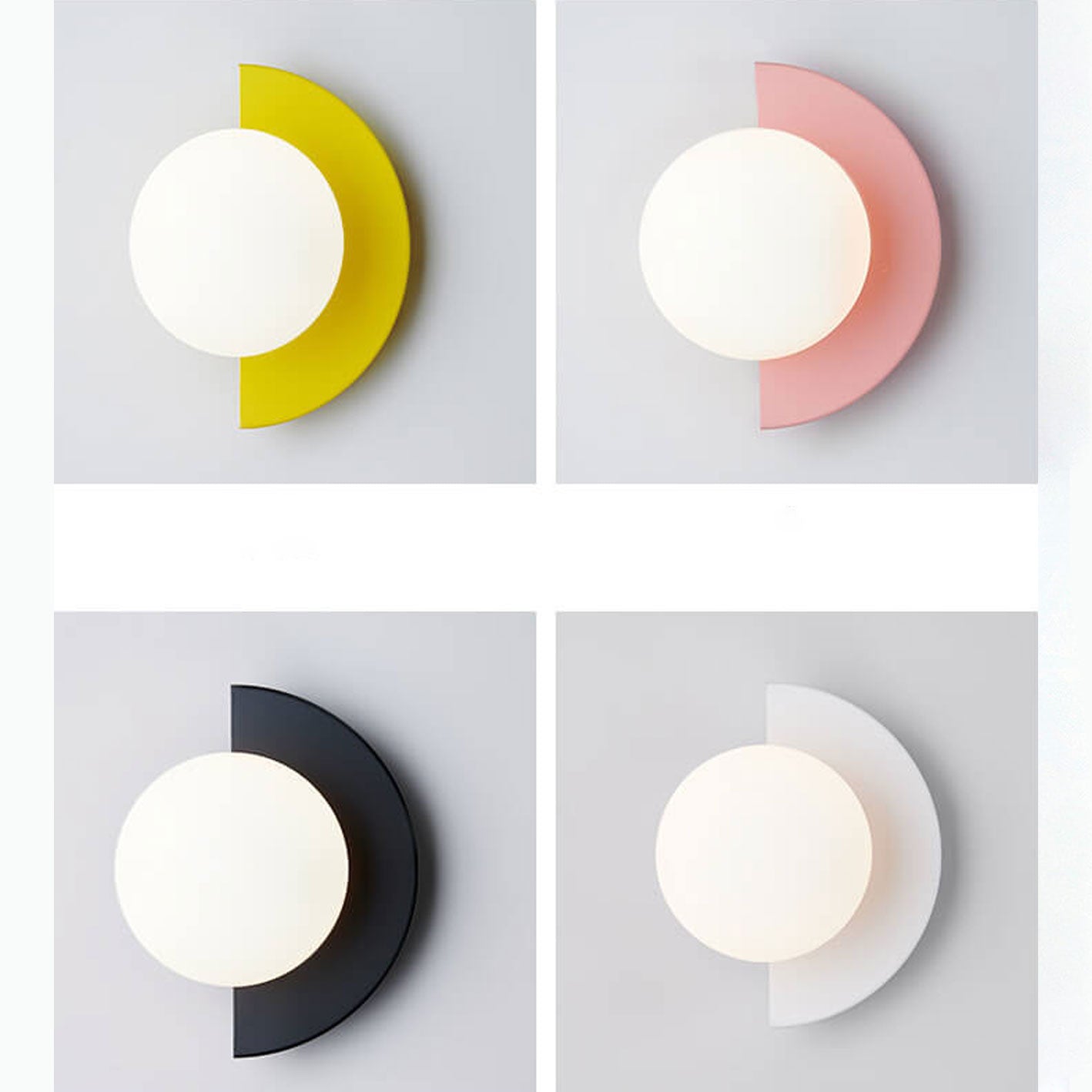 Colorful Wall Sconce | Minimalist Glass Sphere Design