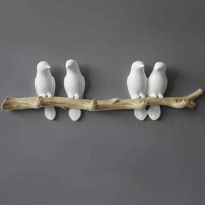 Bird Resin Wall Coat Rack