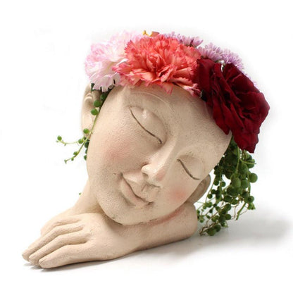 Greek Bust Head Planter Pot