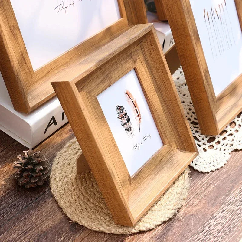 Solid Wood Slim-Profile Display Photo Frame