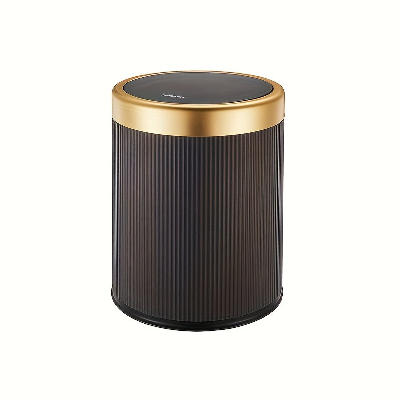 Oval Press Top Trash Can with Dual Inner Bucket