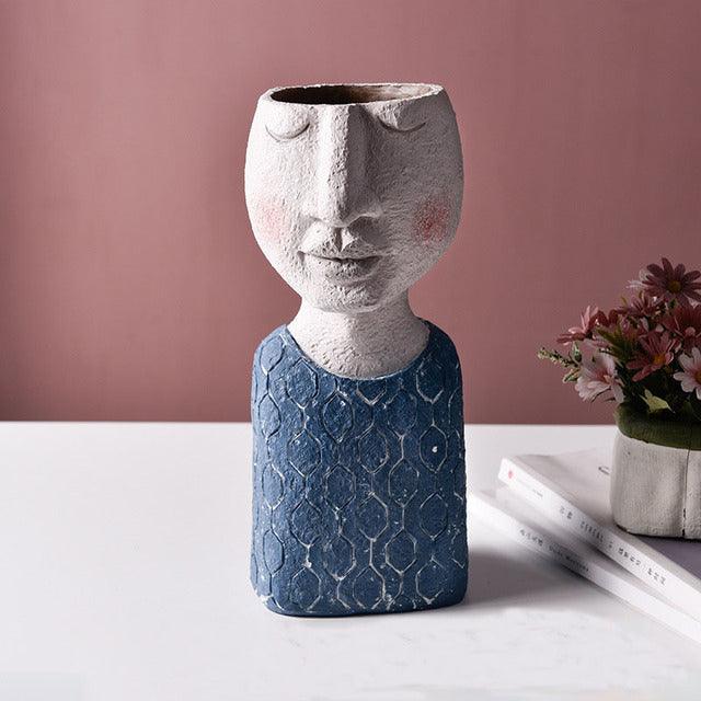 Modern Face Ceramic Planter Pot