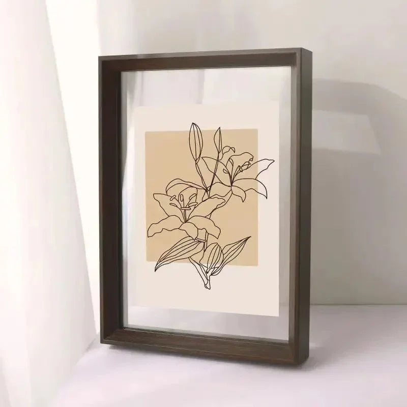 Solid Wood Wide-Profile Display Photo Frame