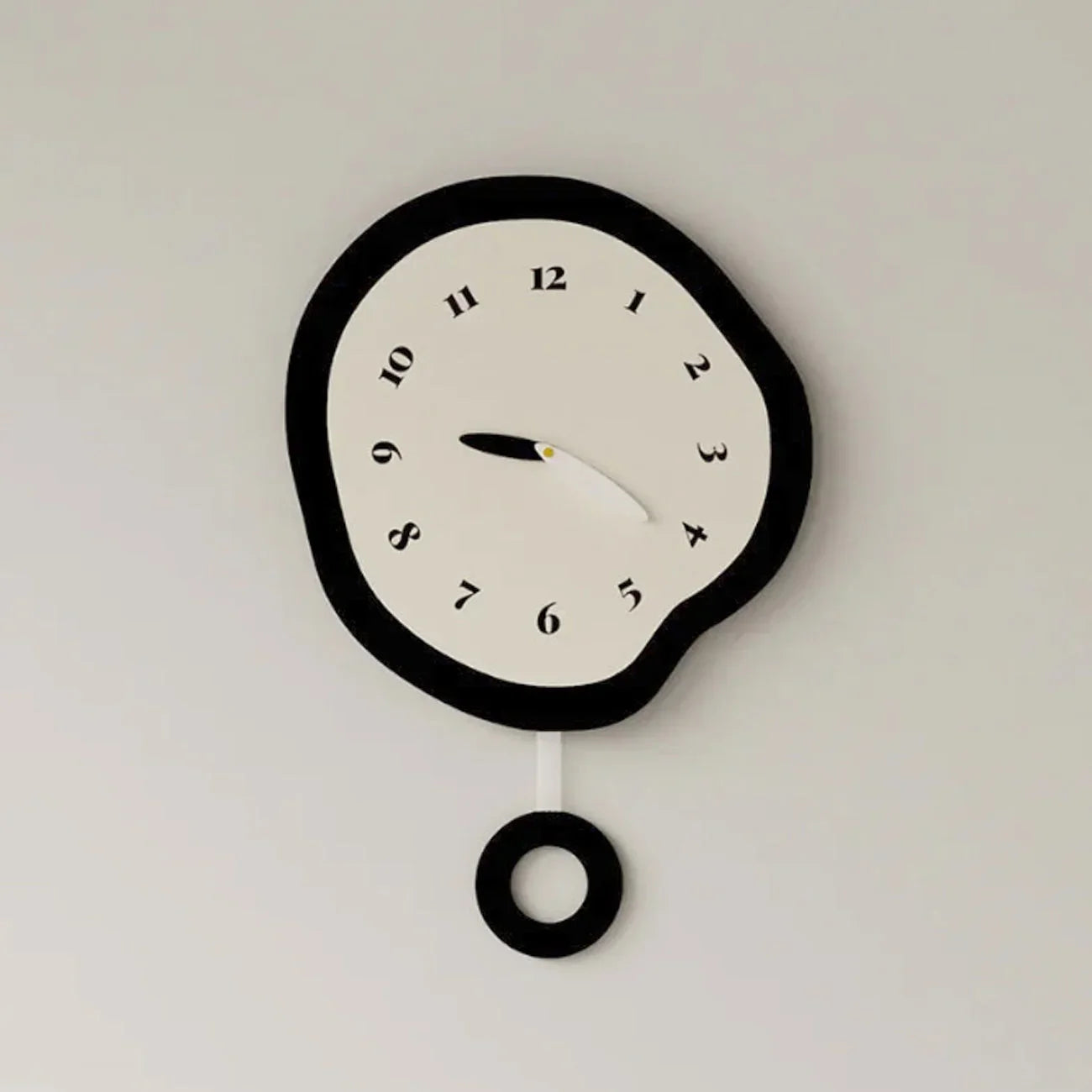 Abstract Distorted Pendulum Wall Clock