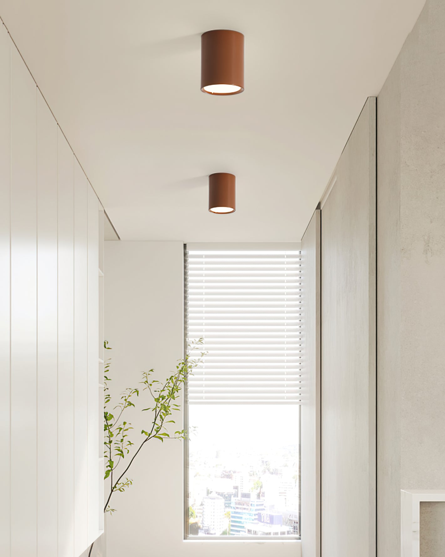 Cylindrical Flush Mount Ceiling Light