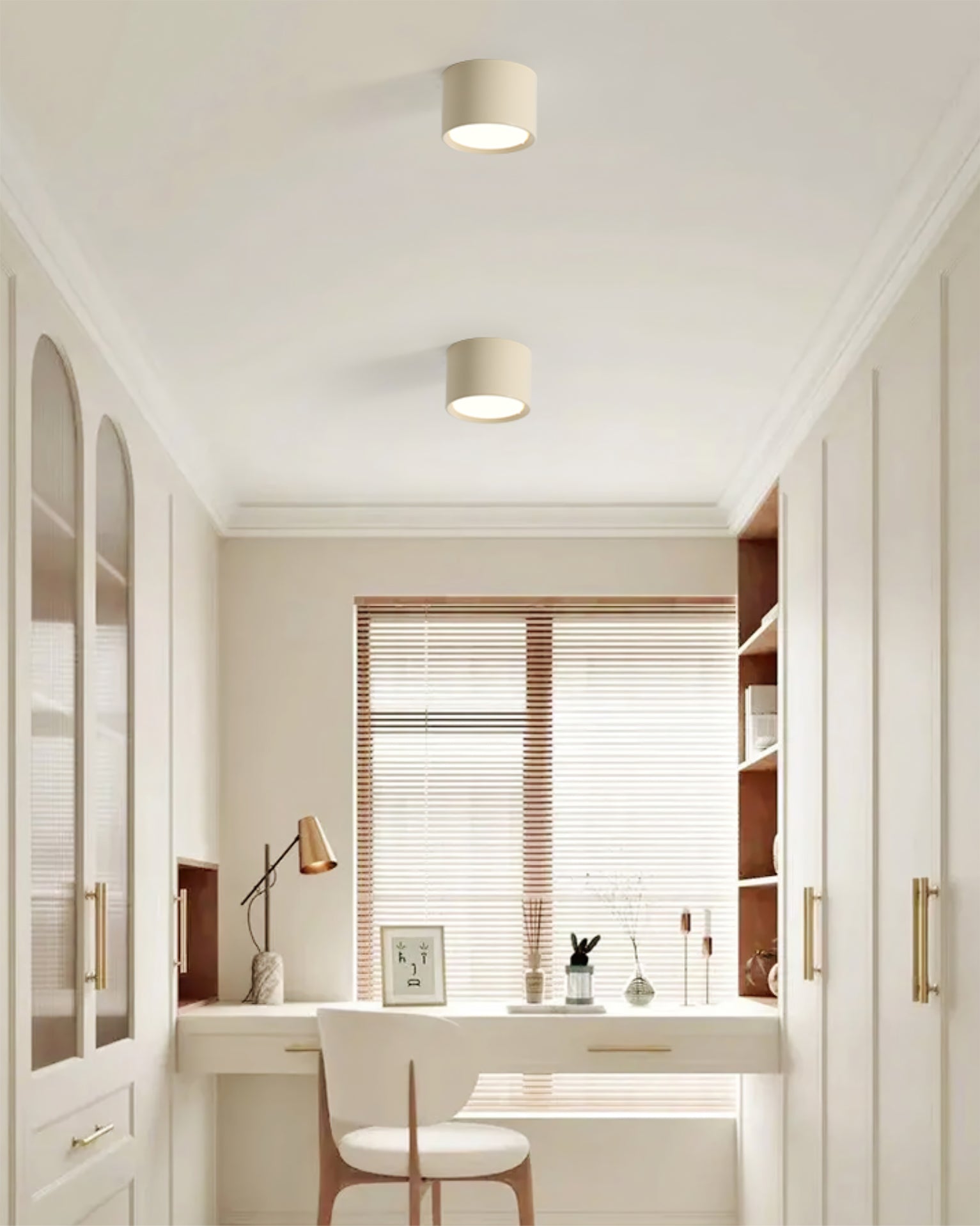 Cylindrical Flush Mount Ceiling Light