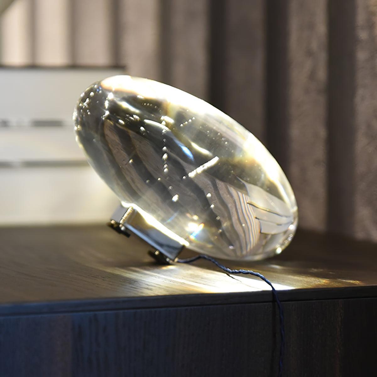 Polished Stone Accent Table Lamp