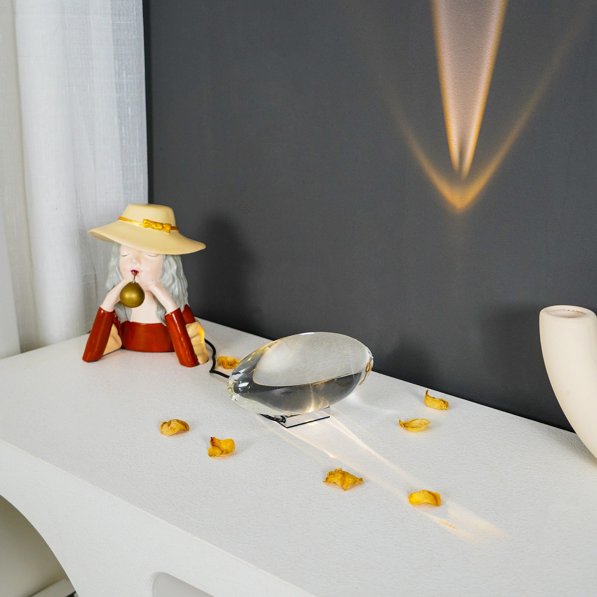 Polished Stone Accent Table Lamp