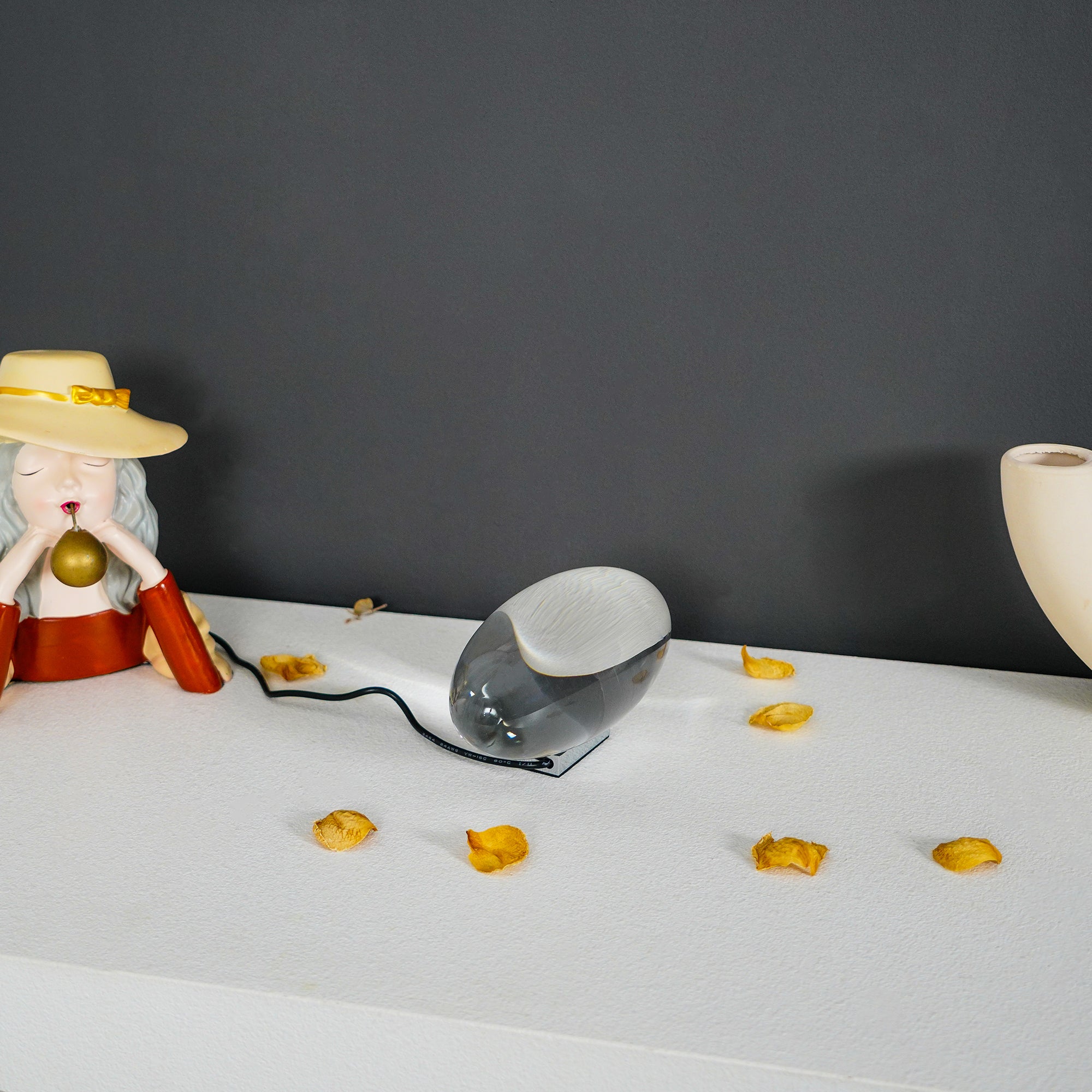 Polished Stone Accent Table Lamp