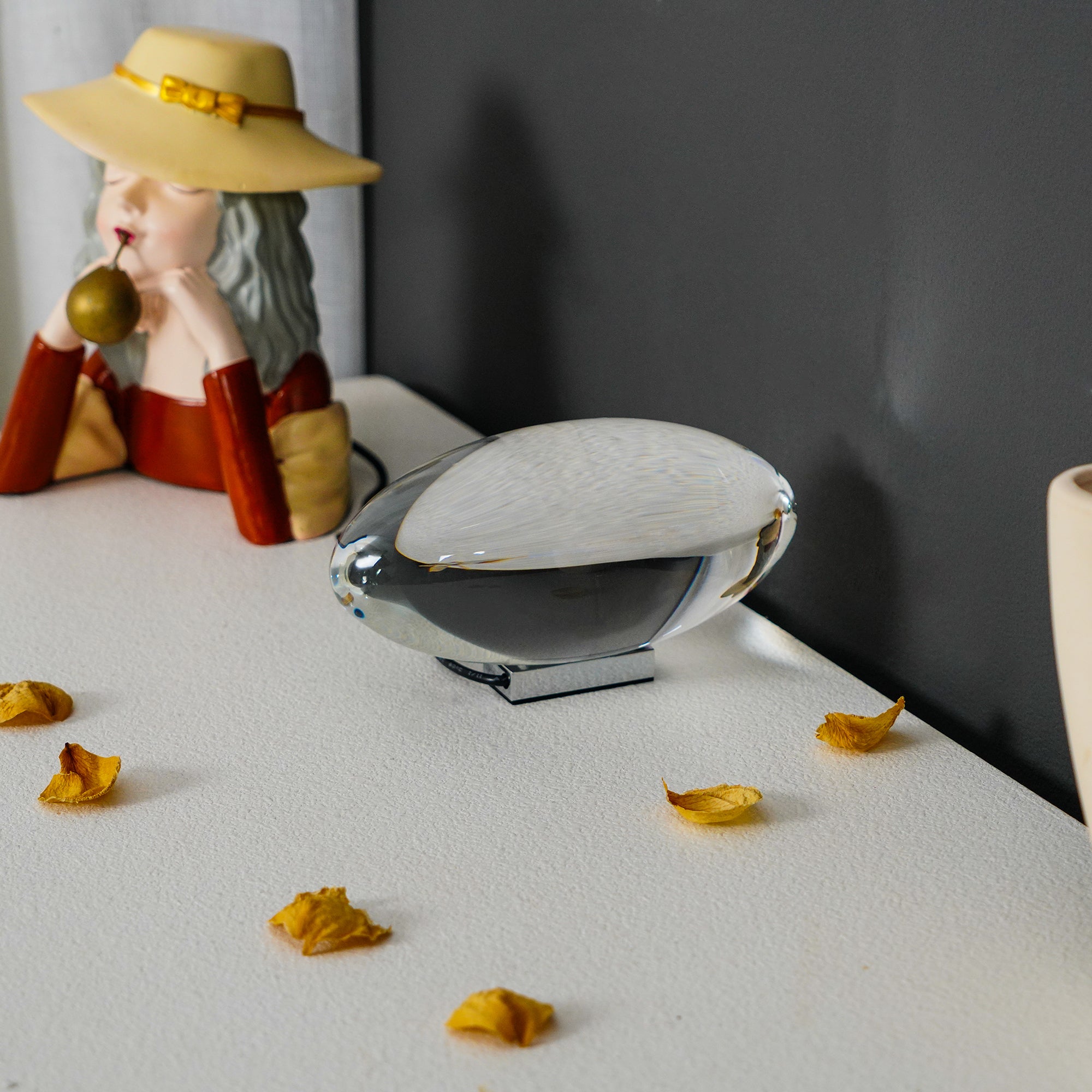 Polished Stone Accent Table Lamp