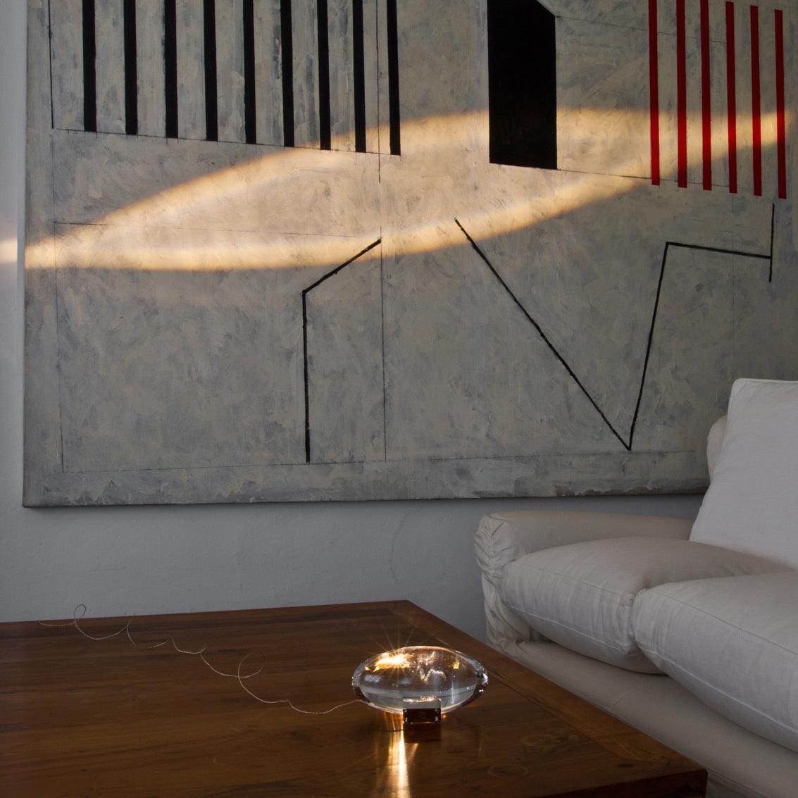 Polished Stone Accent Table Lamp