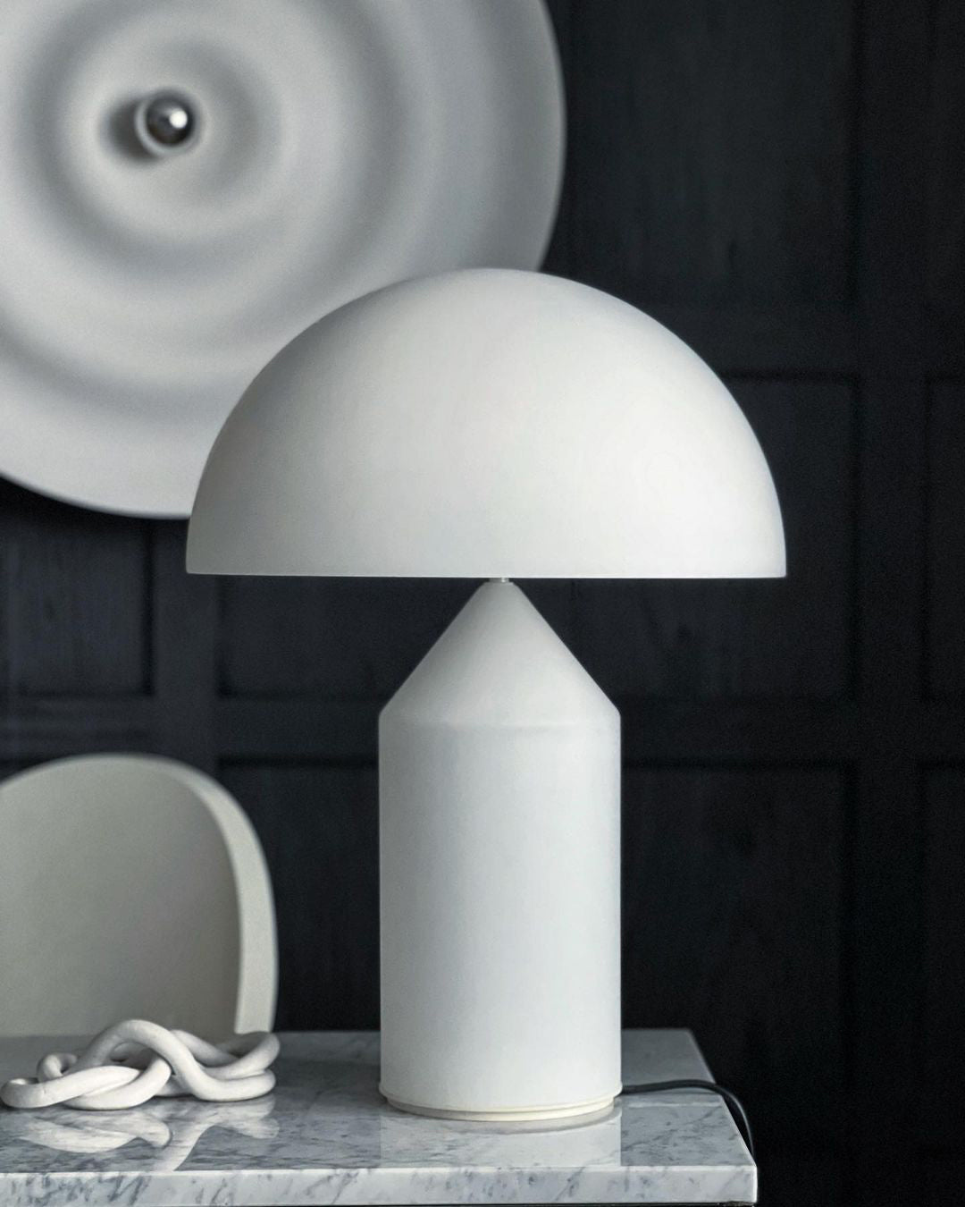 Brushed Metal Dome Table Lamp