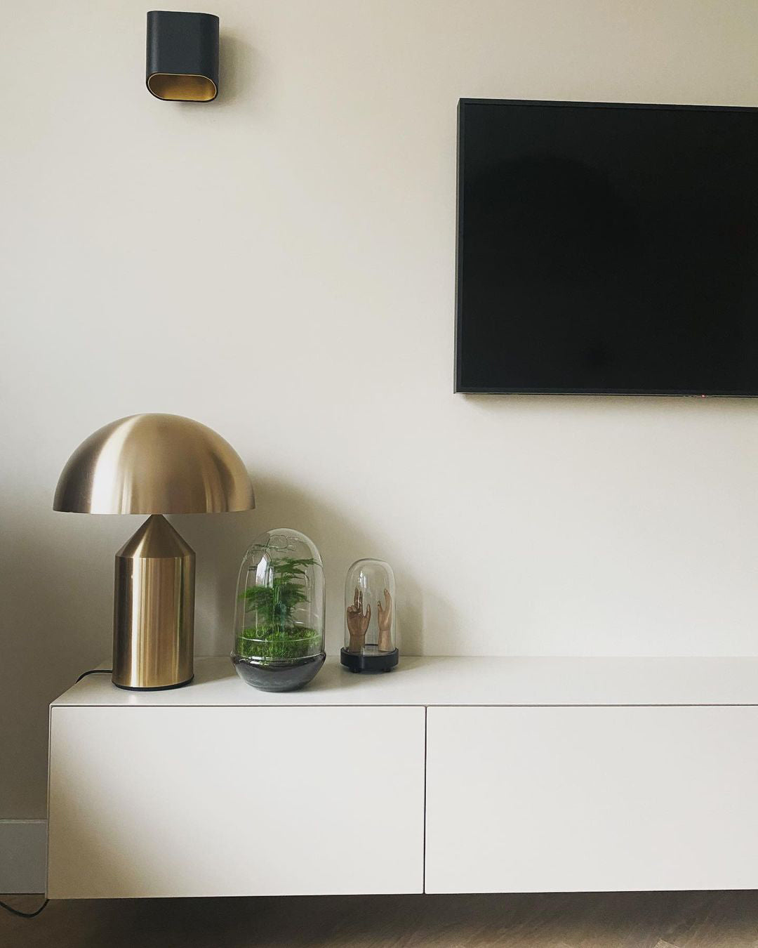 Brushed Metal Dome Table Lamp