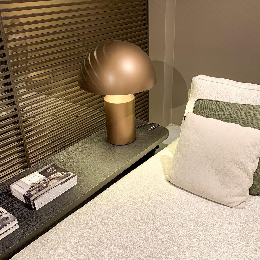 Brushed Metal Dome Table Lamp