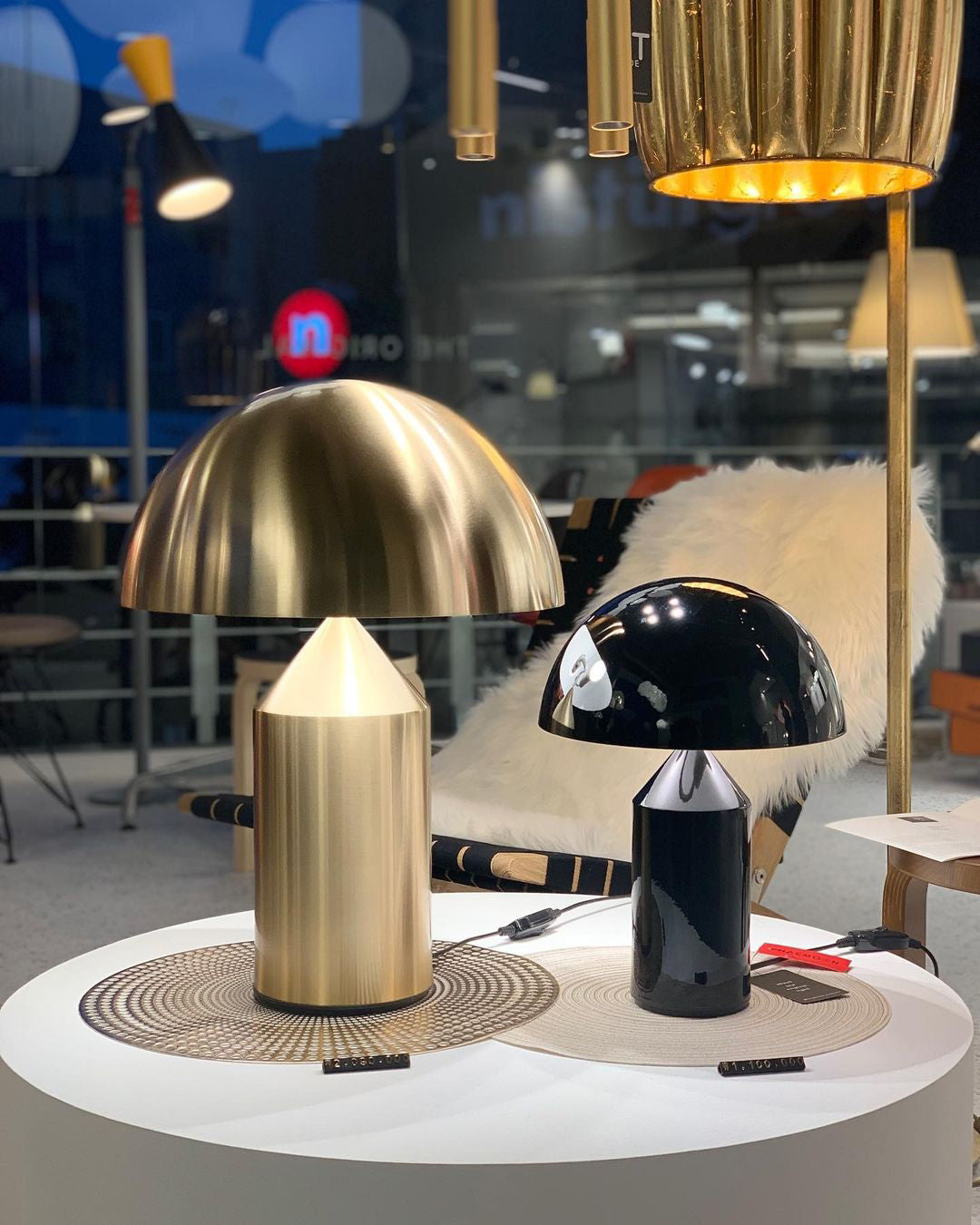 Brushed Metal Dome Table Lamp