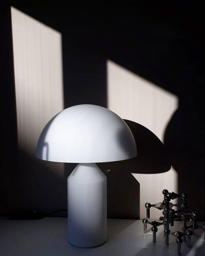 Brushed Metal Dome Table Lamp