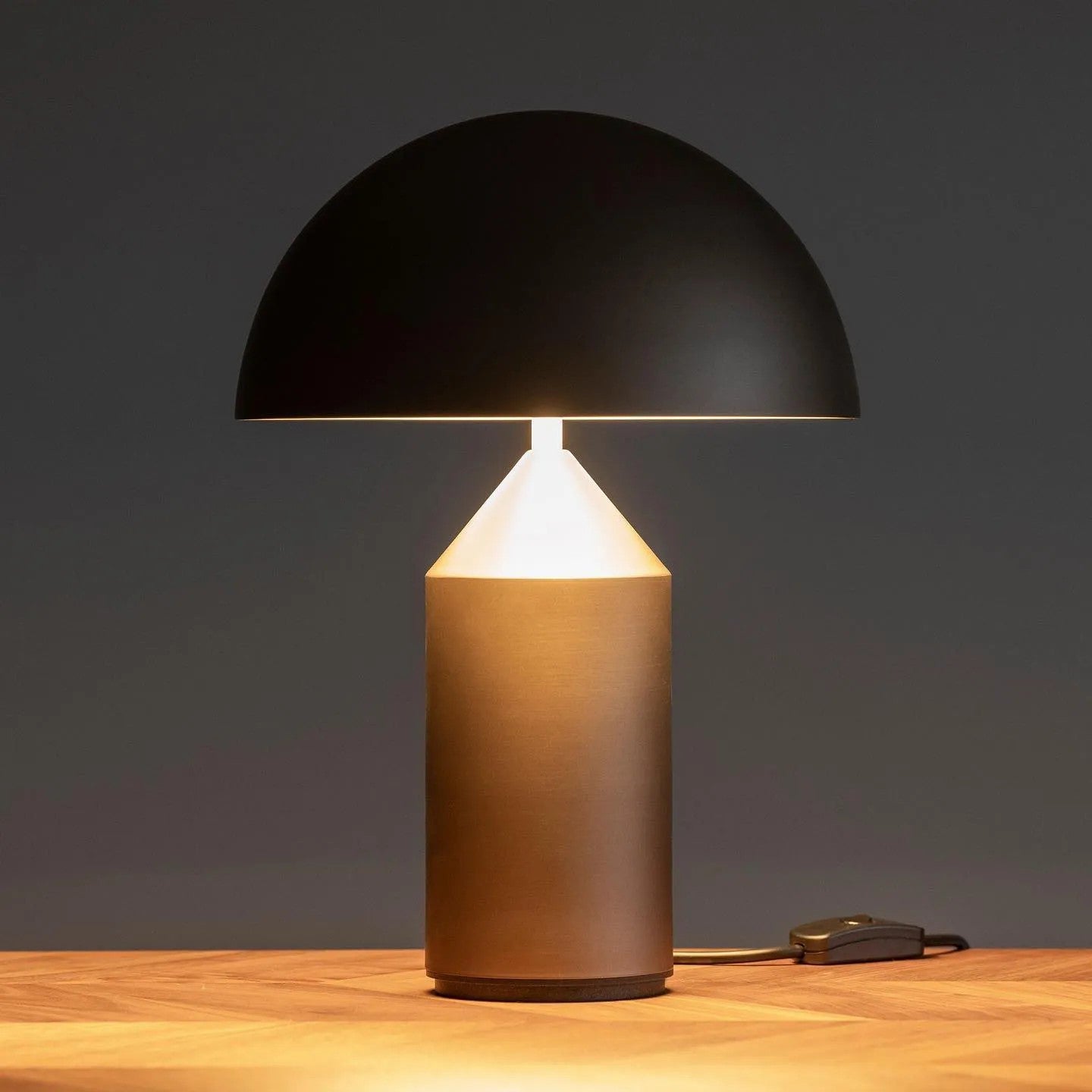 Brushed Metal Dome Table Lamp