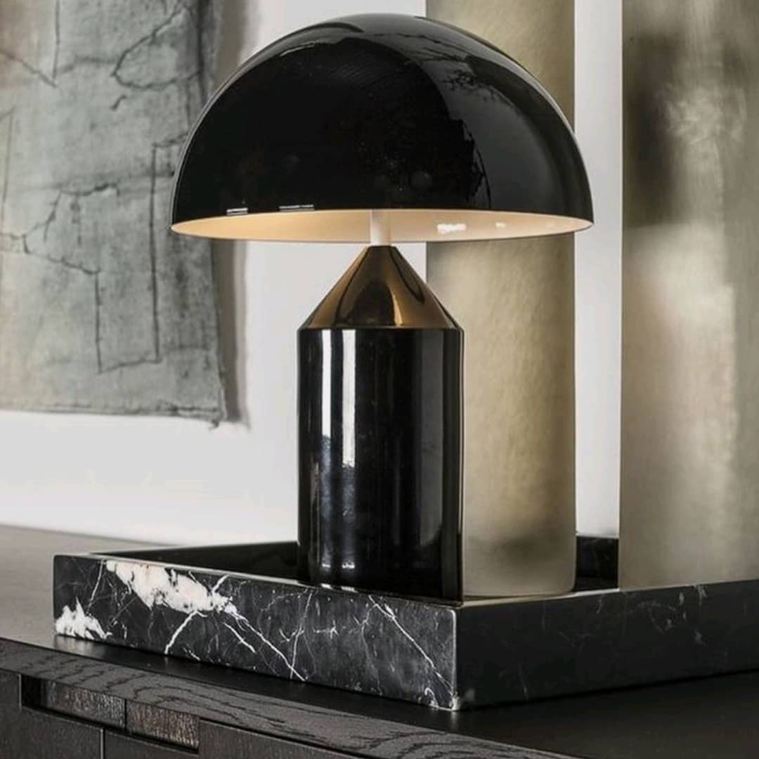 Brushed Metal Dome Table Lamp