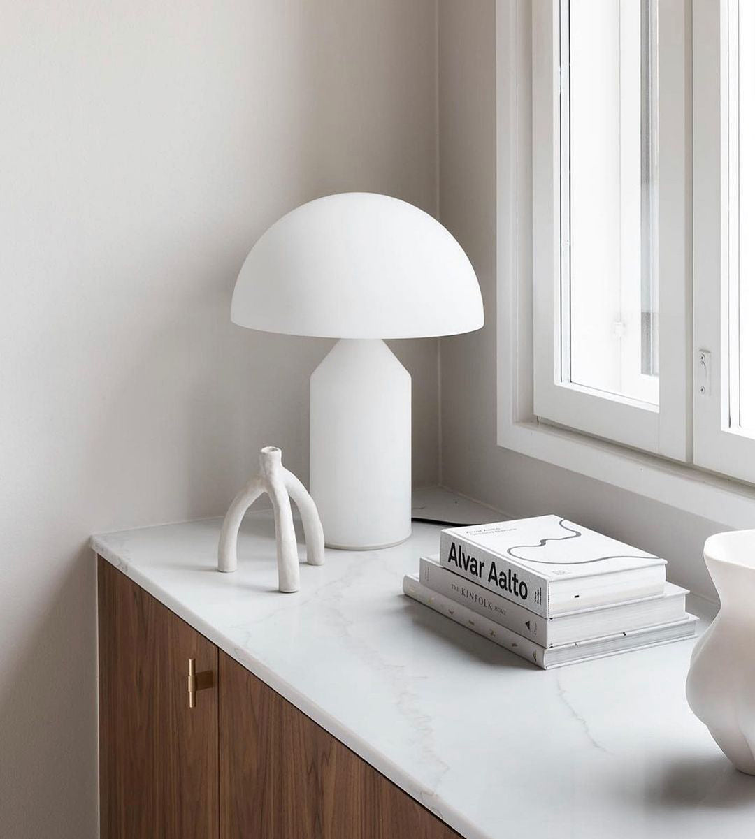 Brushed Metal Dome Table Lamp