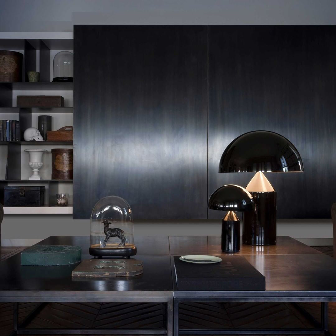 Brushed Metal Dome Table Lamp