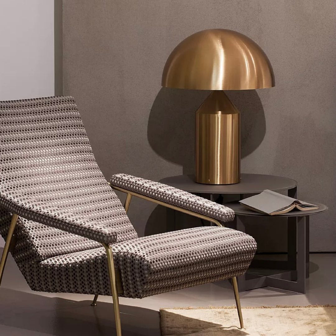 Brushed Metal Dome Table Lamp