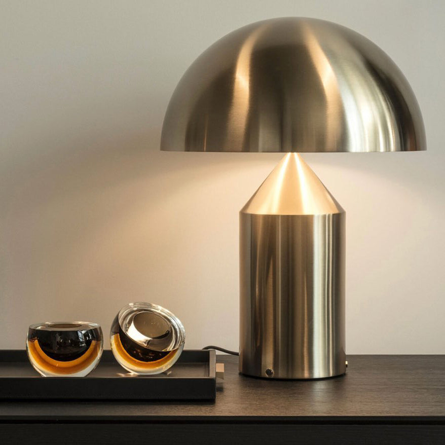Brushed Metal Dome Table Lamp