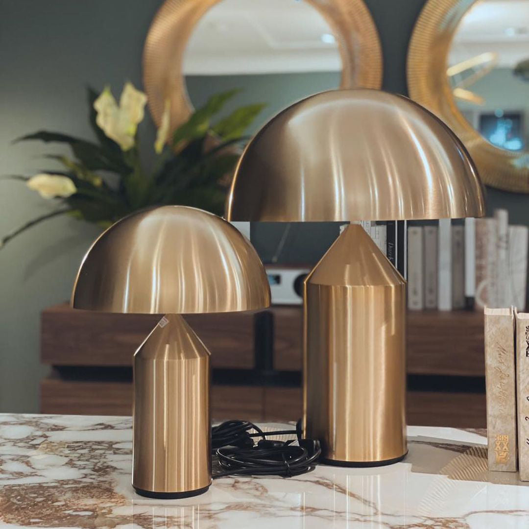 Brushed Metal Dome Table Lamp