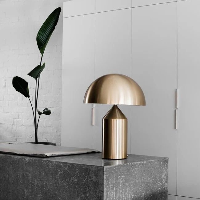 Brushed Metal Dome Table Lamp