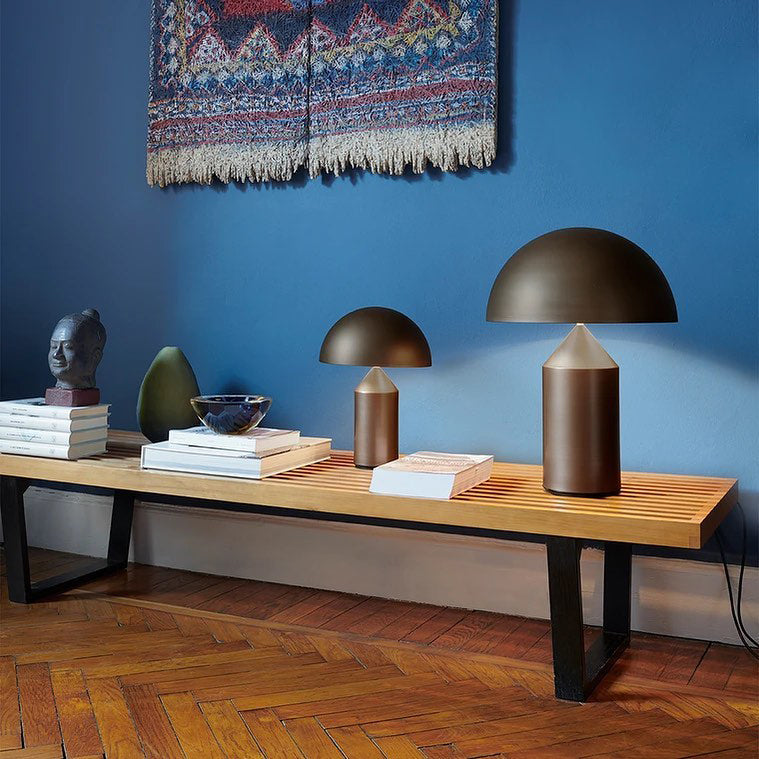 Brushed Metal Dome Table Lamp