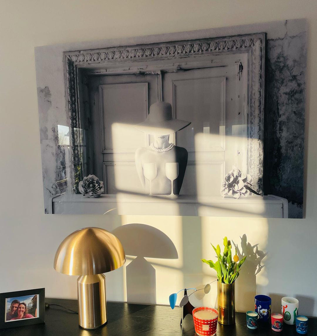 Brushed Metal Dome Table Lamp