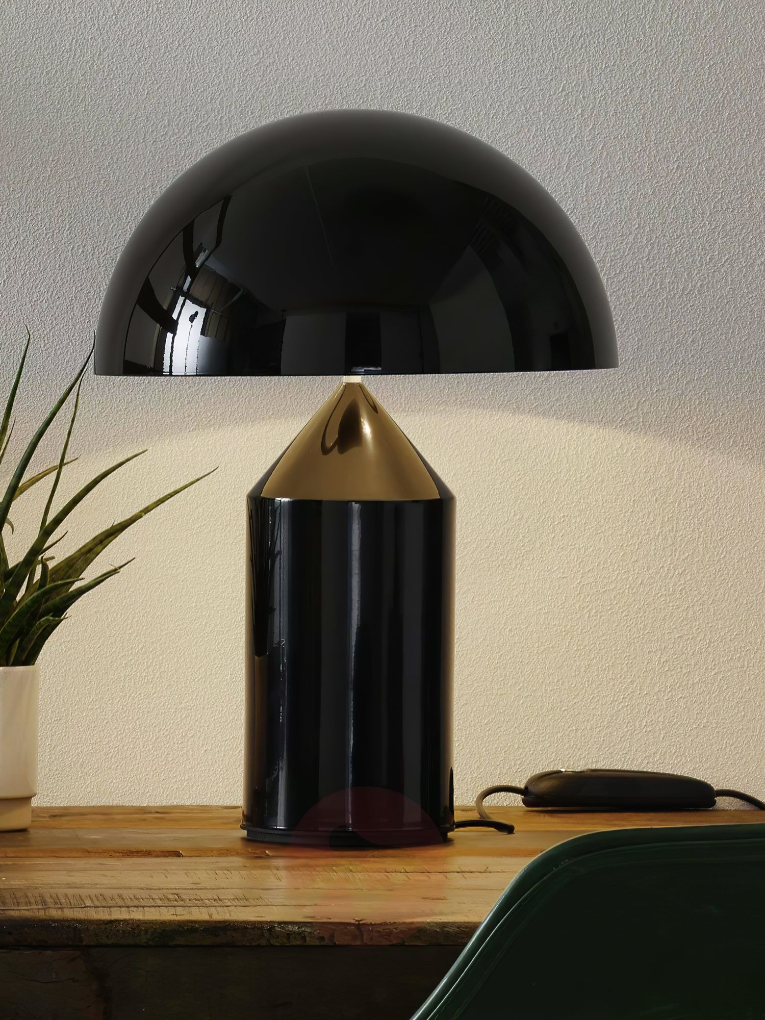 Brushed Metal Dome Table Lamp
