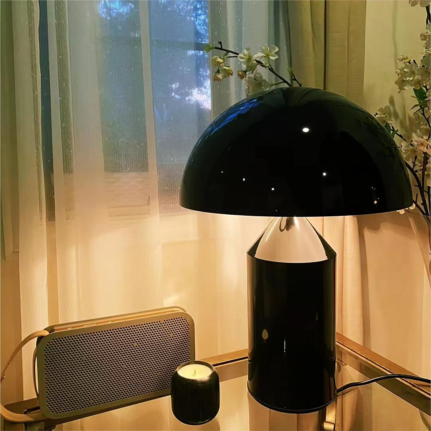 Brushed Metal Dome Table Lamp