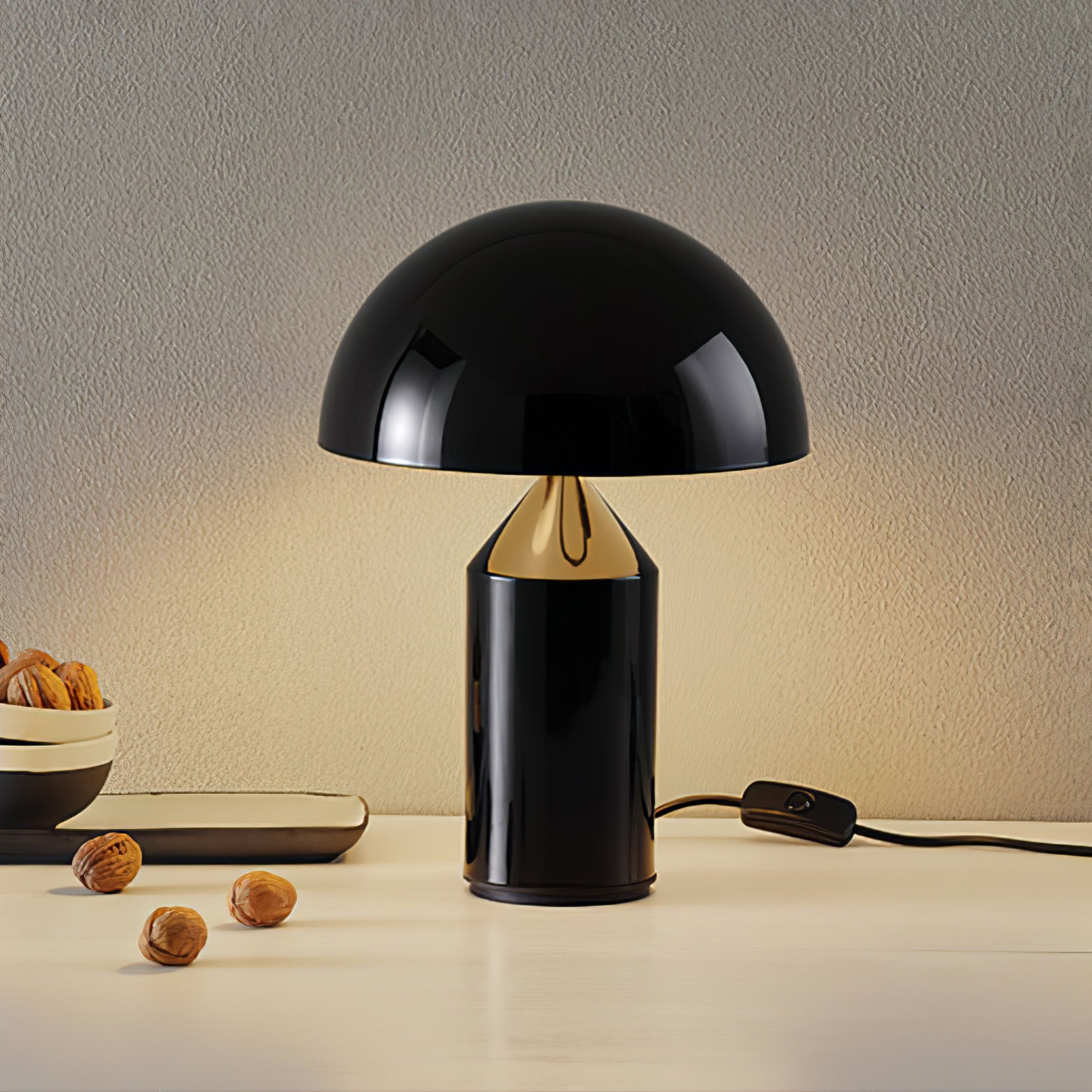 Brushed Metal Dome Table Lamp