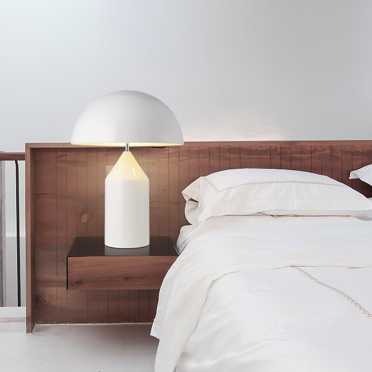 Brushed Metal Dome Table Lamp