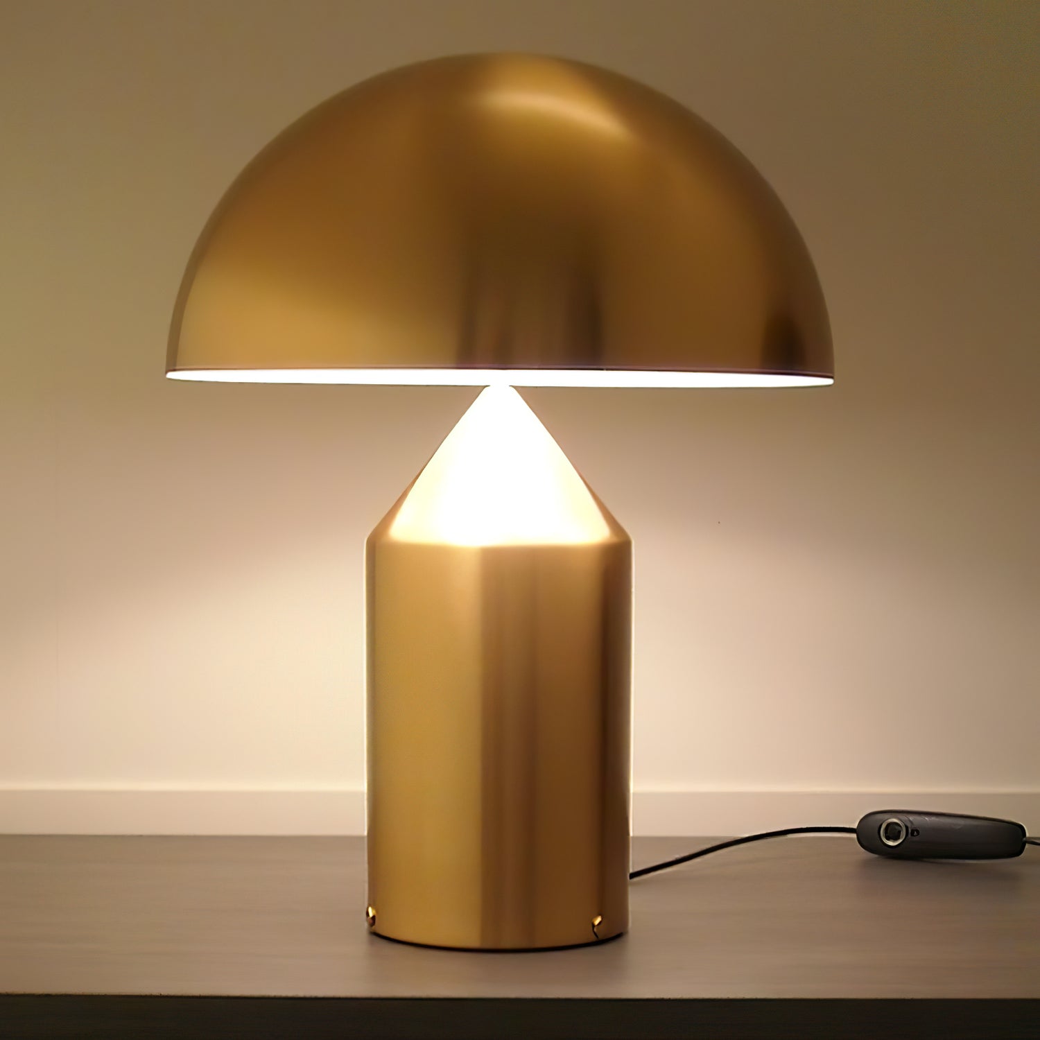 Brushed Metal Dome Table Lamp