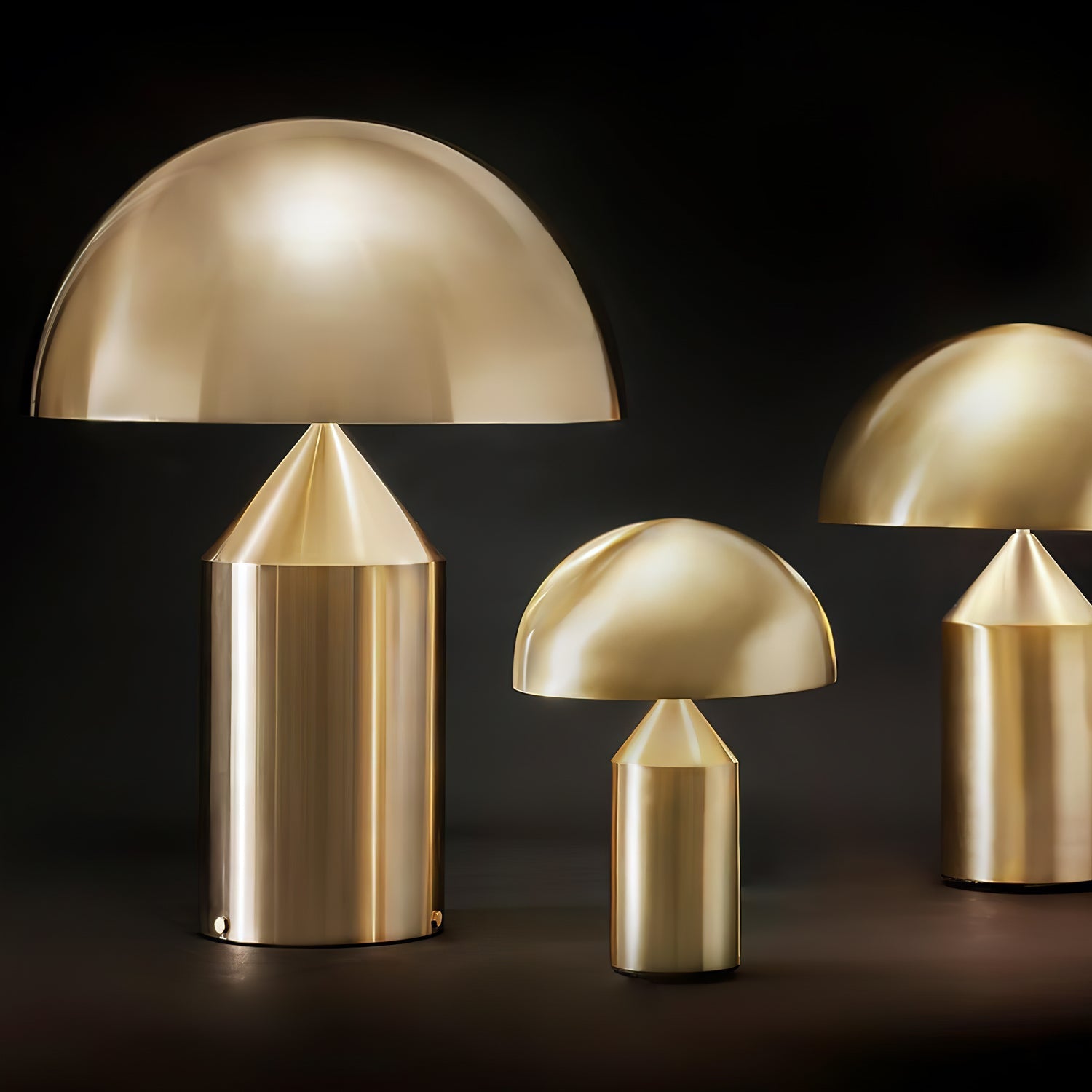 Brushed Metal Dome Table Lamp